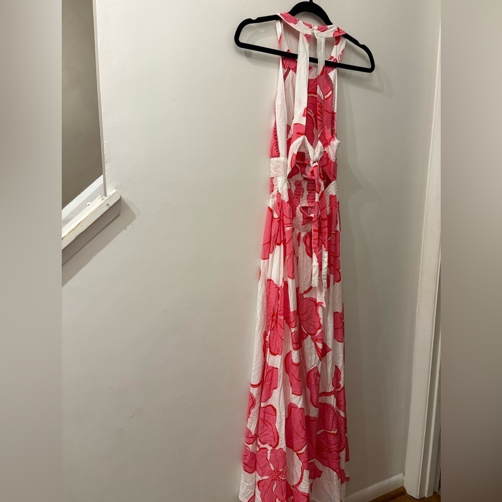 Maxi Halter Dress in Pink Floral - Picture 8 of 8